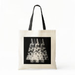 White Trees. Black Background. Christmas. Custom bags
