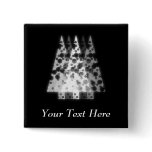 White Trees. Black Background. Christmas. Custom buttons
