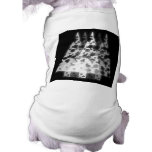 White Trees. Black Background. Christmas. Custom pet clothing