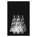 White Trees. Black Background. Christmas. Custom flyers