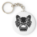 White Tribal Tattoo Dragon keychains