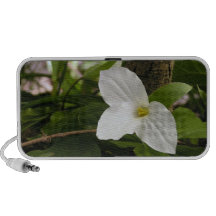 White Trillium Doodle Speaker