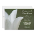 White Tulip Easter Dinner Invitation