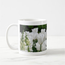 white tulip garden mugs