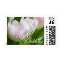 White Tulips • April Wedding Stamp