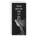 White Tulips Photo On Black Background rack cards