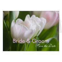 White Tulips • Save the Date Card