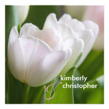 White Tulips • Wedding Invitation