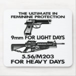 White Ultimate Feminine Protection Mouse Mats