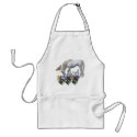 White Unicorn Butterflies Fantasy Apron
