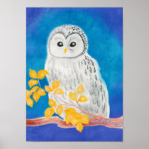 White Ural Owl Posters