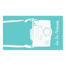White Vintage Camera Business Card
