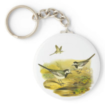 White Wagtail Keychain