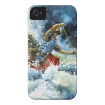 White Water Canoe iPhone 4 Cases