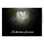 White Water Lily Sympathy Card