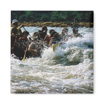 White Water Rafting Refrigerator Magnets