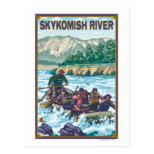 White Water Rafting - Skykomish River, Washingto Postcard