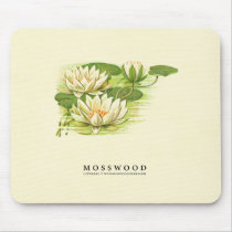 White Waterlilies Mouse Mat