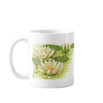 White Waterlilies Coffee Mug