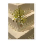 White Wedding Cake Post Card
