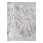 White Wedding Personalized Invites