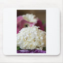 White Wedding Roses mousepads