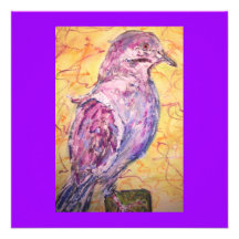 White-winged Dove art Custom Invites