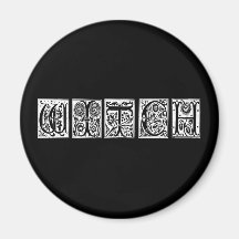 White Witch Fridge Magnet