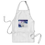 White wolf apron
