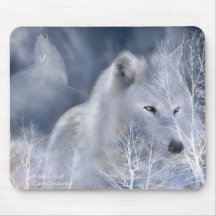 White Wolf Mouse Pads