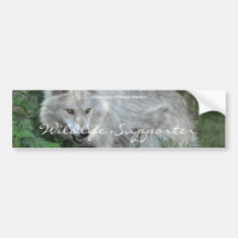 White Wolf Wildlife Supporter Bumper sticker