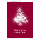 White Zen Christmas Tree Cards