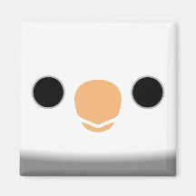 Whiteface Pied Cockatiel Fridge Magnets