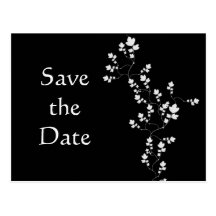 whiteflowers, Save the Date Postcard