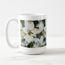 WhitePoinsettias Coffee Mugs