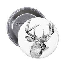Whitetail Deer Button