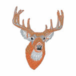 Whitetail Deer Head Embroidered Hoodie
