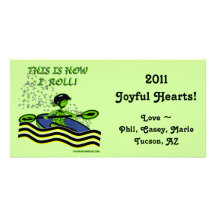 Whitewater Kayak Roll Customised Photo Card