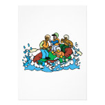 whitewater rafting trip graphic custom invites