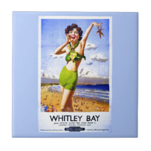 Whitley Bay Vintage Ad Tiles