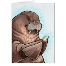 Whittling Walrus Card