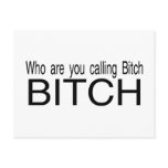 Who Are You Calling Bitch Bitch postcards
