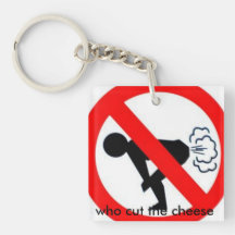 who cut the cheese square acrylic keychains