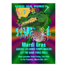 Who Da Mardi Gras King Custom Invite