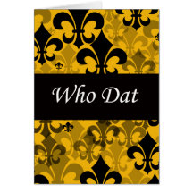 Who Dat Fleur de Lis Card