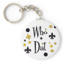 Who Dat's FUN in Black & Gold Key Chain