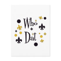 Who Dat's FUN in Black & Gold Post Cards