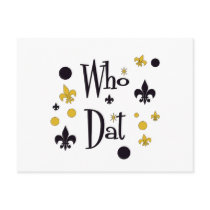 Who Dat's FUN in Black & Gold Postcard