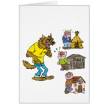 Who fears the Big Bully Wolf? Greeting Card