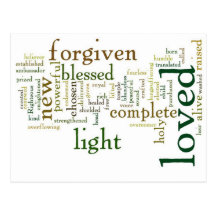 Who I am in Christ Light Colours Post Cards